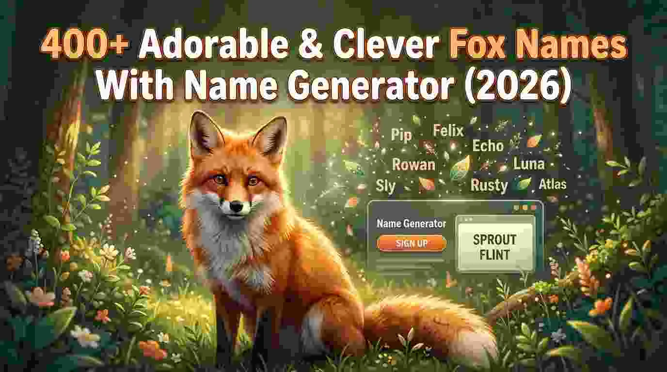 Adorable & Clever Fox Names With Name Generator