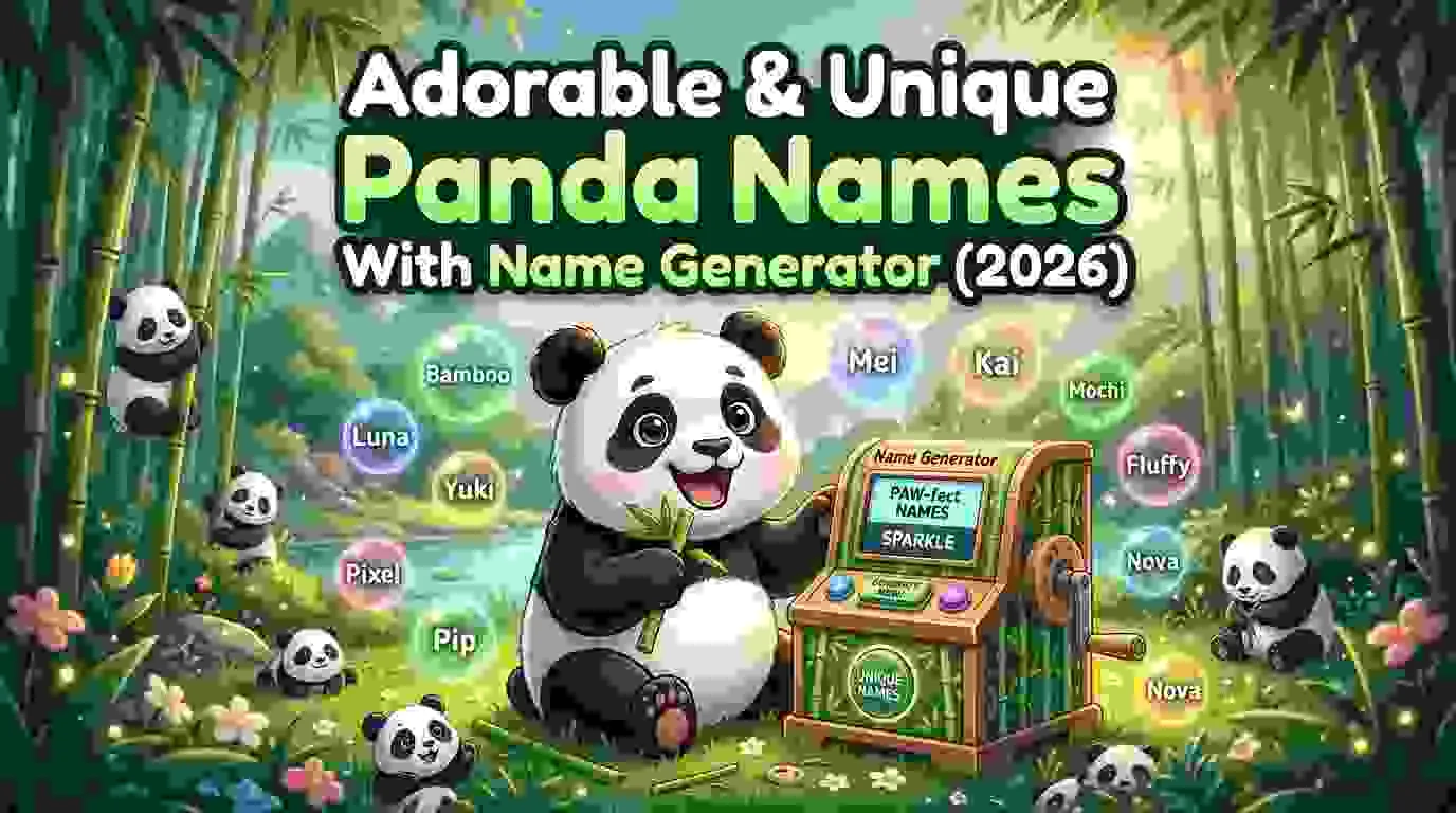 Adorable & Unique Panda Names With Name Generator