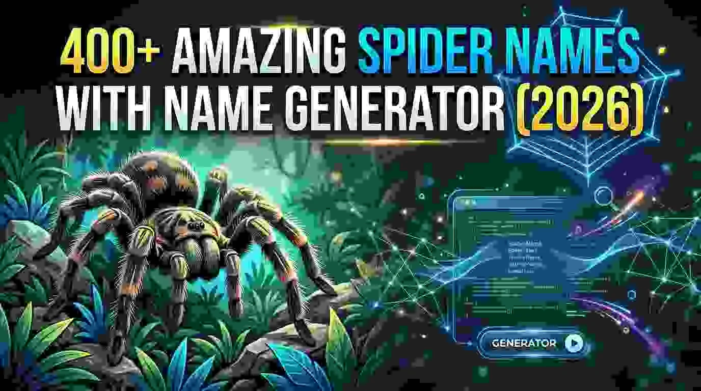 Amazing Spider Names With Name Generator