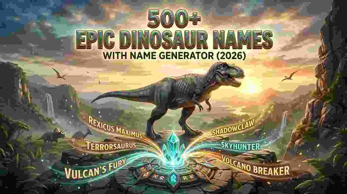 Epic Dinosaur Names With Name Generator