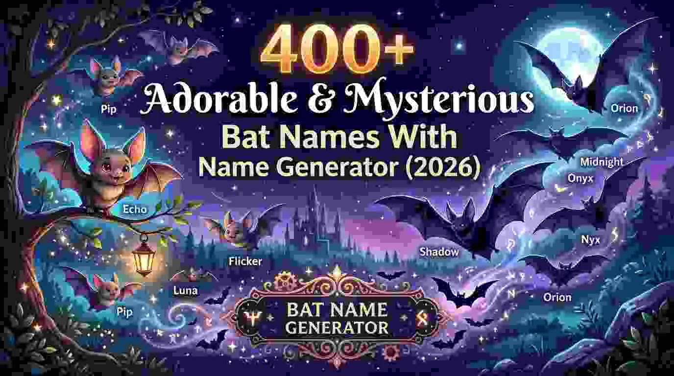 Adorable & Mysterious Bat Names With Name Generator