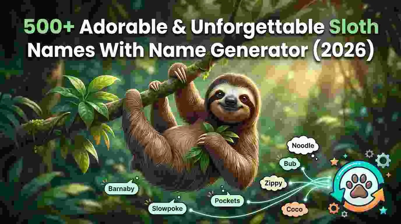 Adorable & Unforgettable Sloth Names With Name Generator