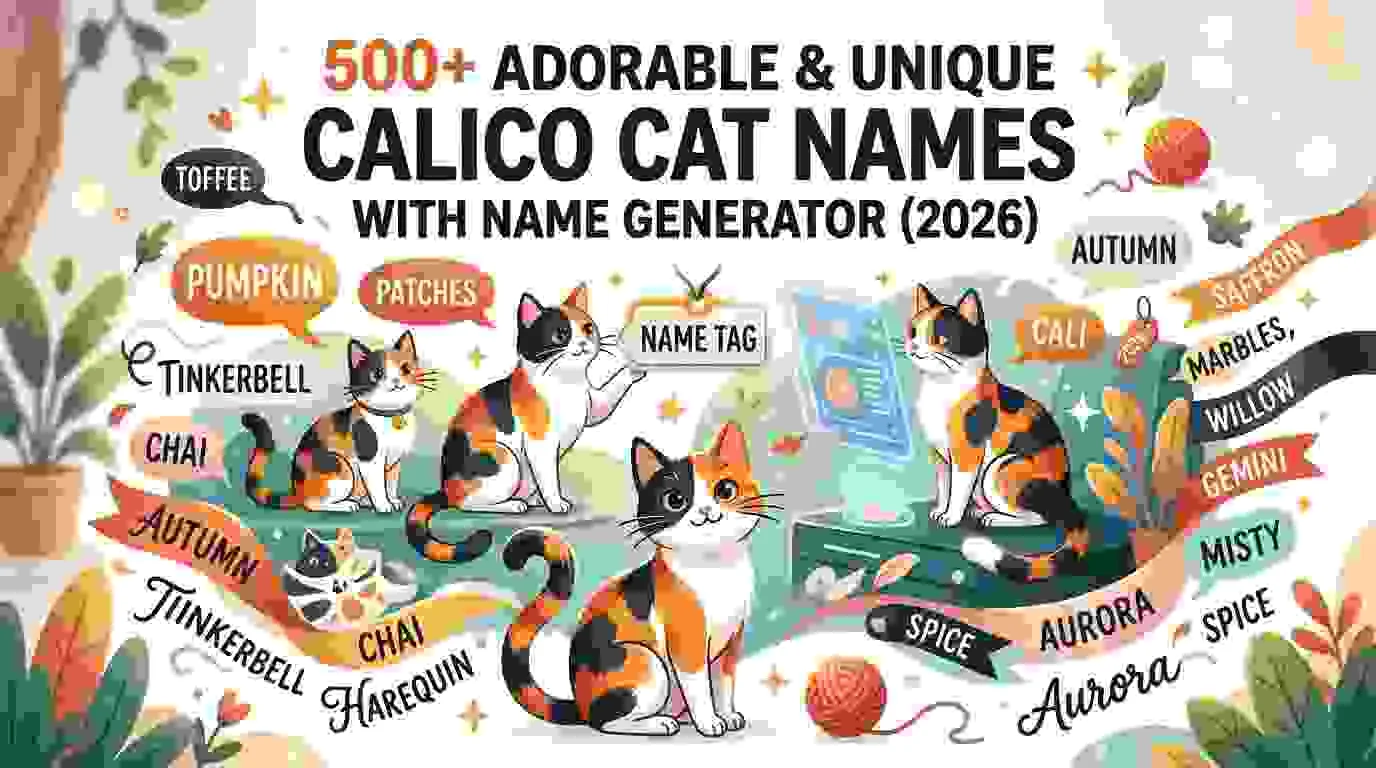 Adorable & Unique Calico Cat Names With Name Generator