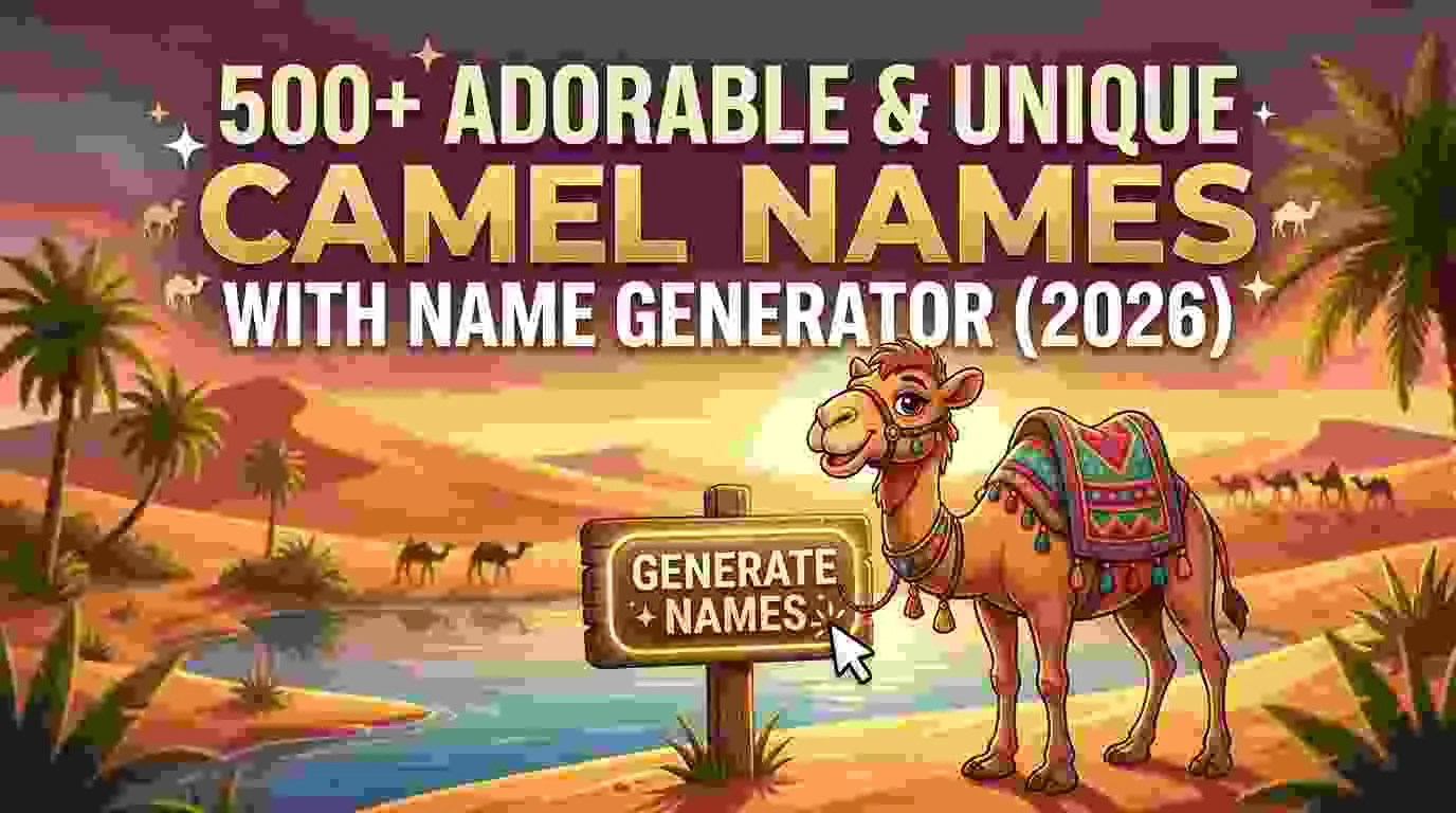 Adorable & Unique Camel Names With Name Generator