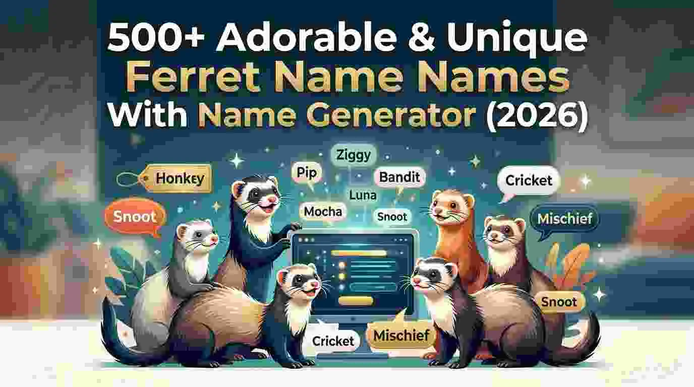 Adorable & Unique Ferret Names With Name Generator