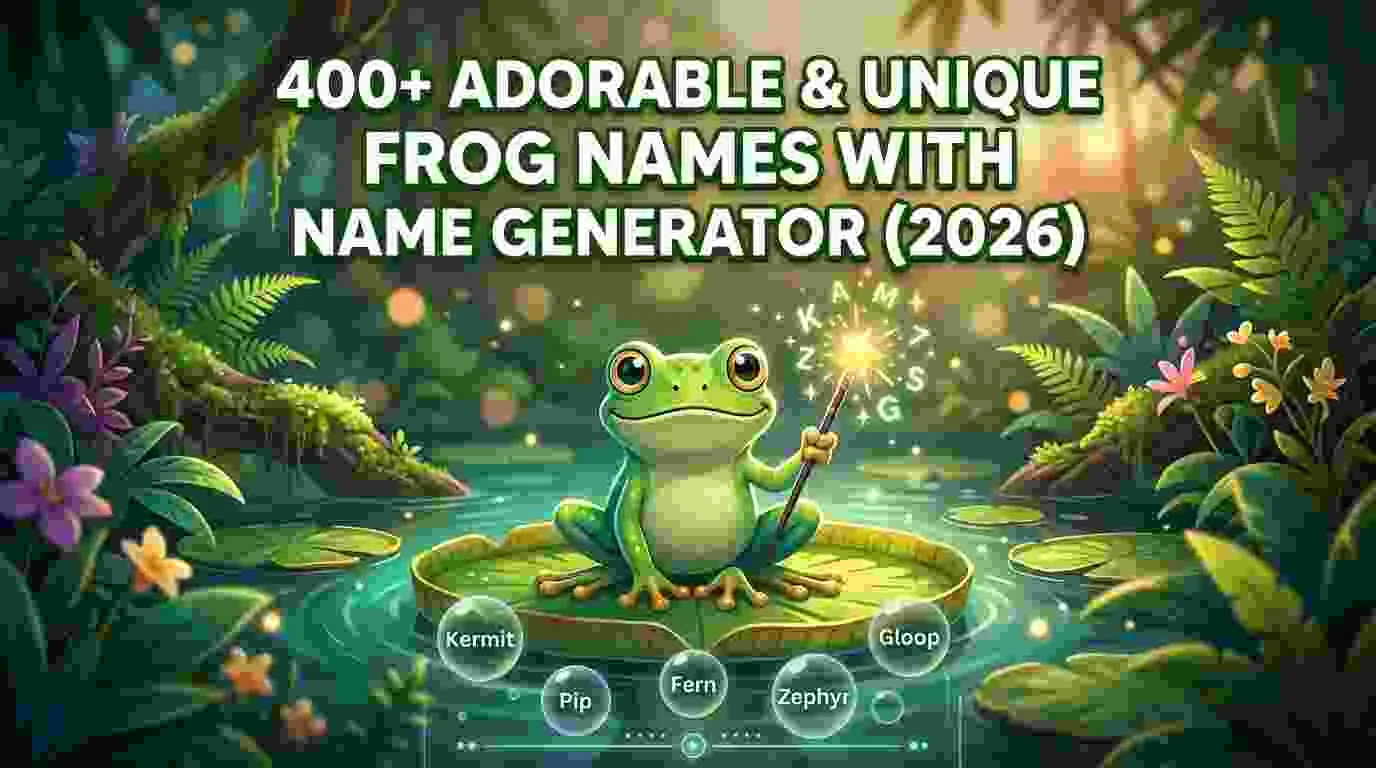 Adorable & Unique Frog Names With Name Generator