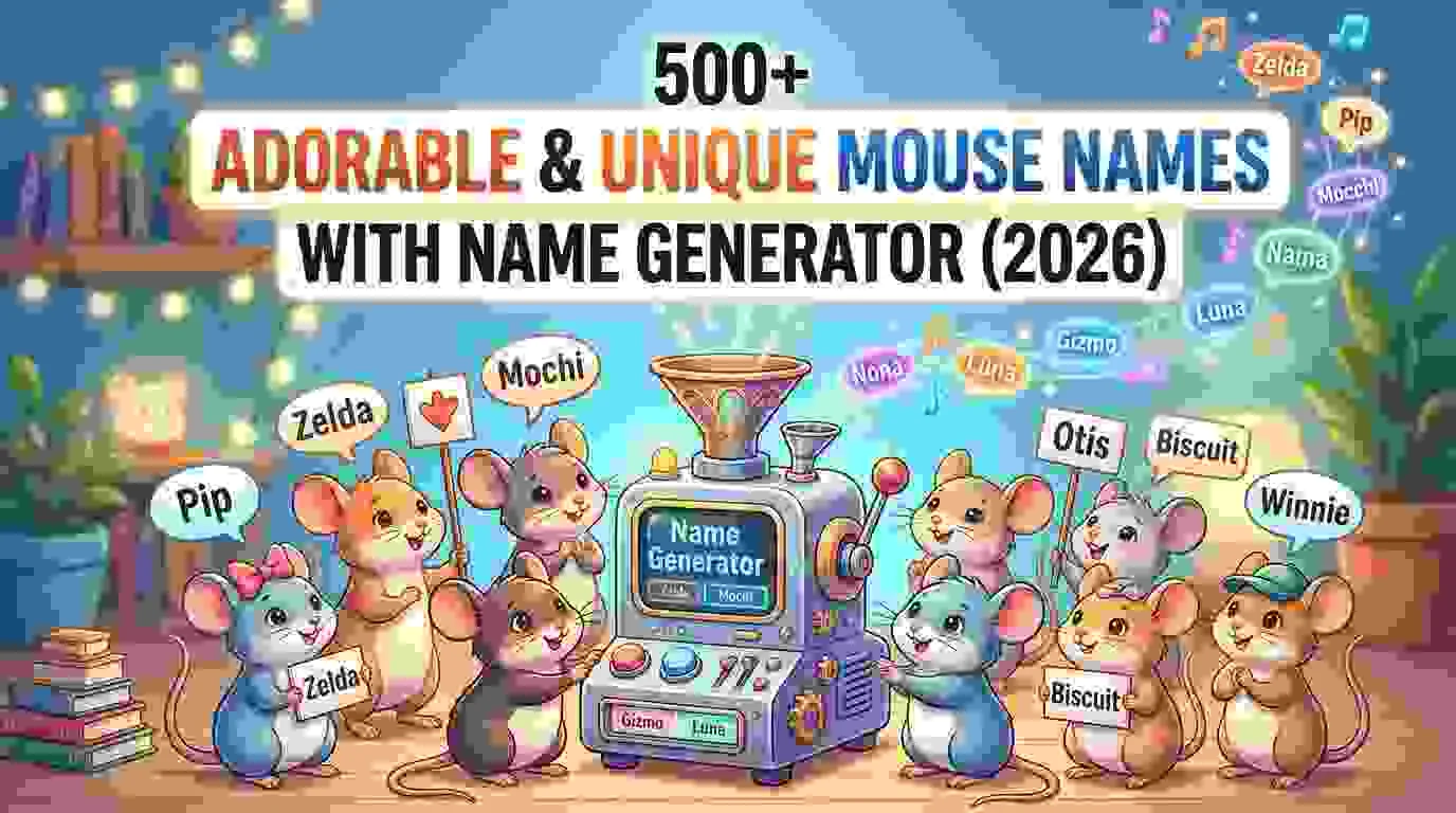 Adorable & Unique Mouse Names With Name Generator (2026)