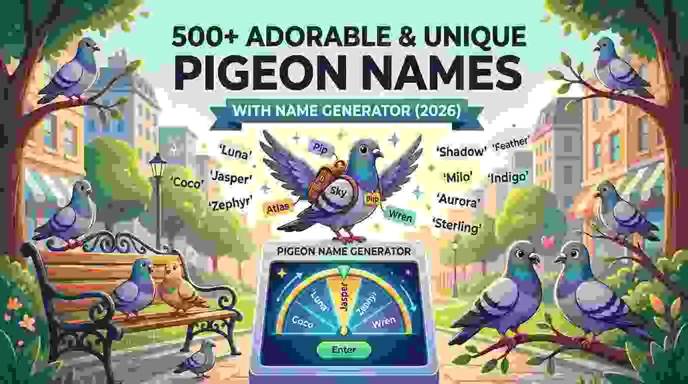 Adorable & Unique Pigeon Names With Name Generator