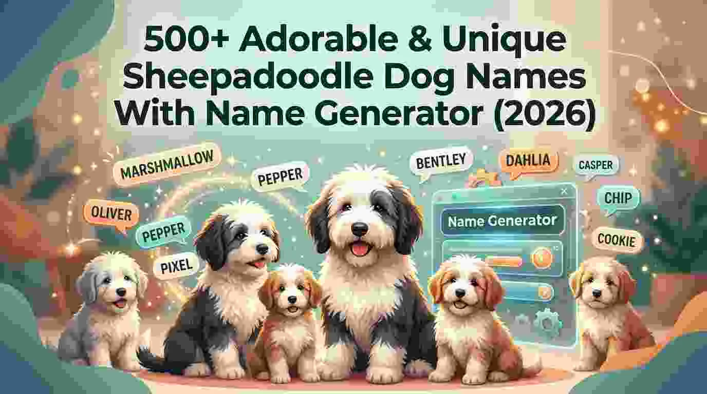Adorable & Unique Sheepadoodle Dog Names With Name Generator