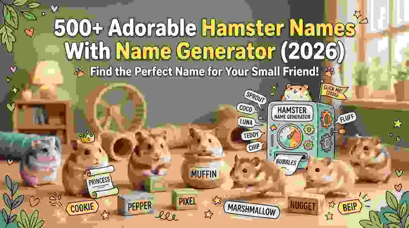 Adorable Hamster Names With Name Generator