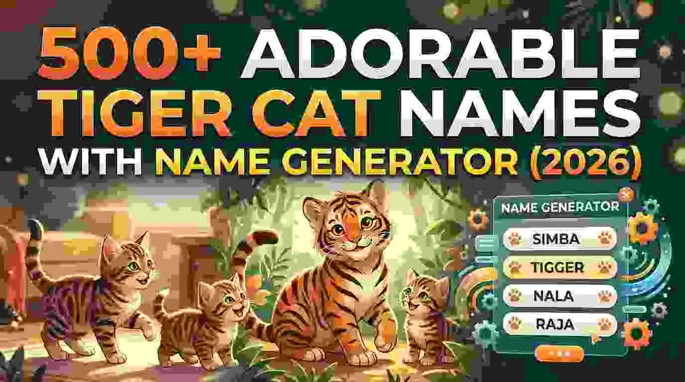 Adorable Tiger Cat Names With Name Generator