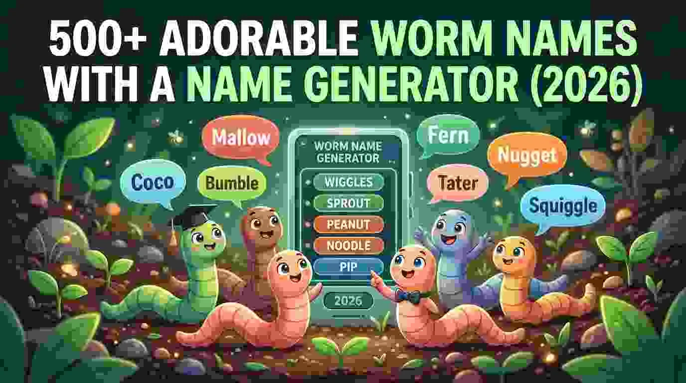 Adorable Worm Names With a Name Generator