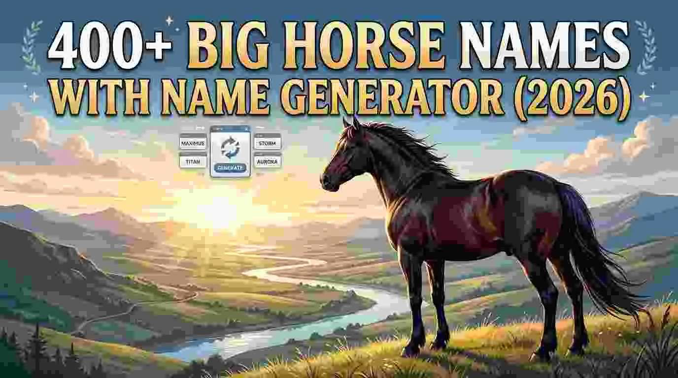 Big Horse Names With Name Generator