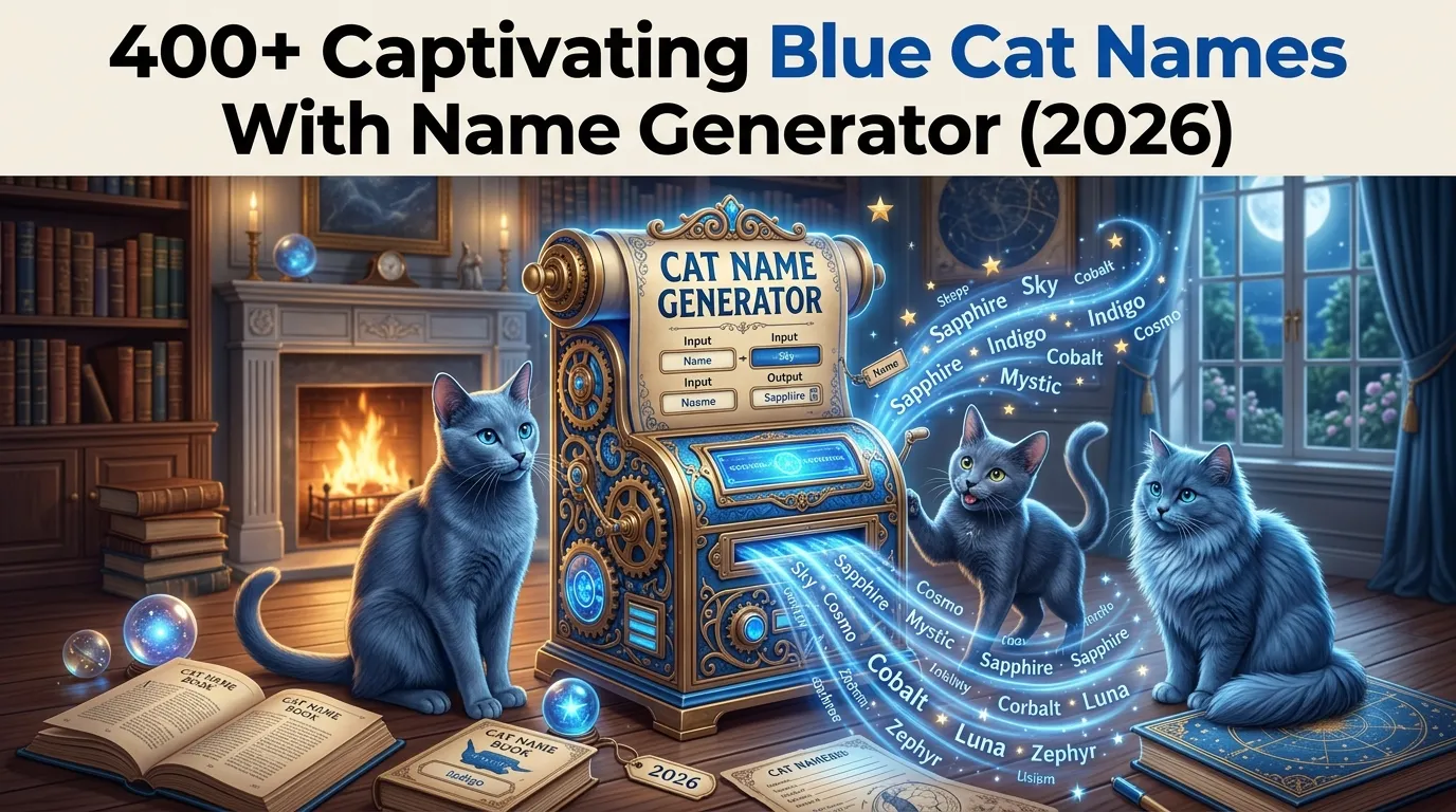 Captivating Blue Cat Names With Name Generator