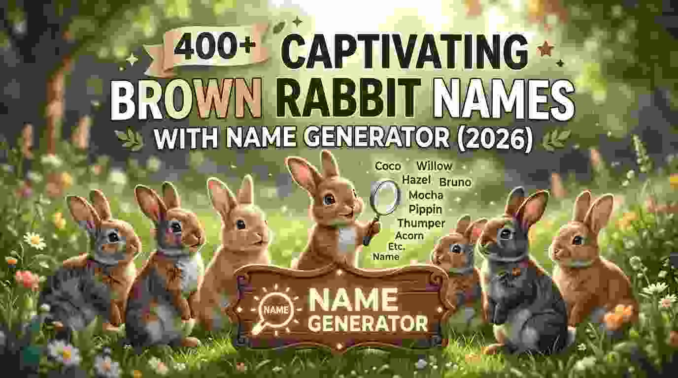 Captivating Brown Rabbit Names With Name Generator