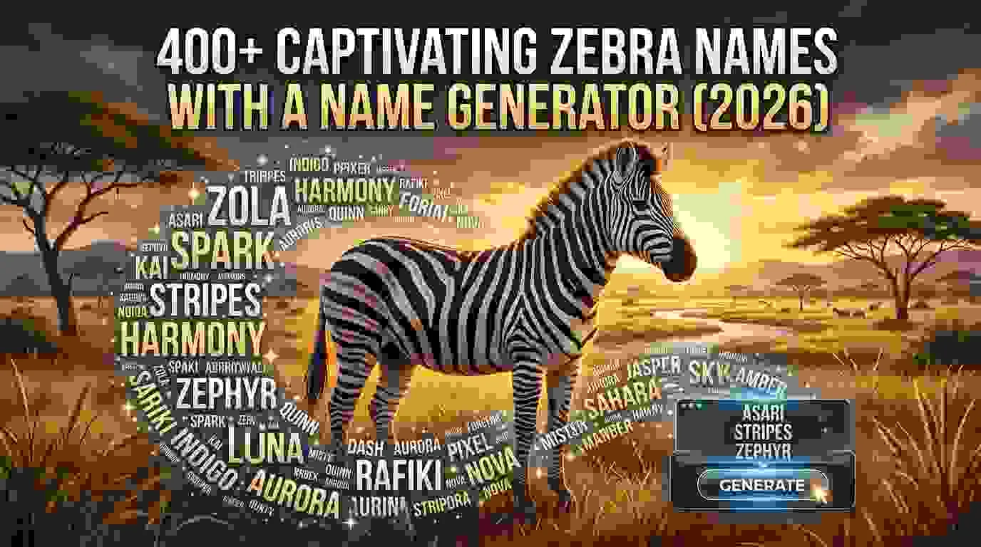 Captivating Zebra Names With a Name Generator