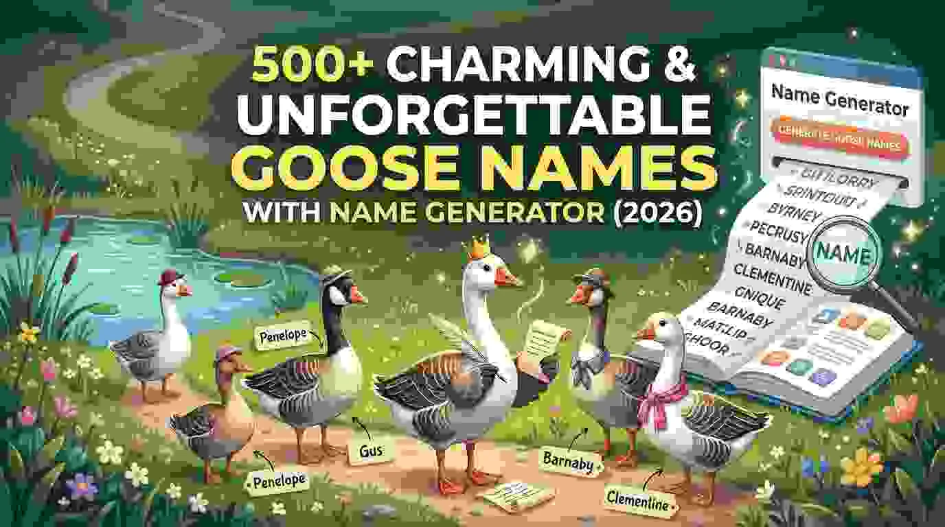 Charming & Unforgettable Goose Names With Name Generator