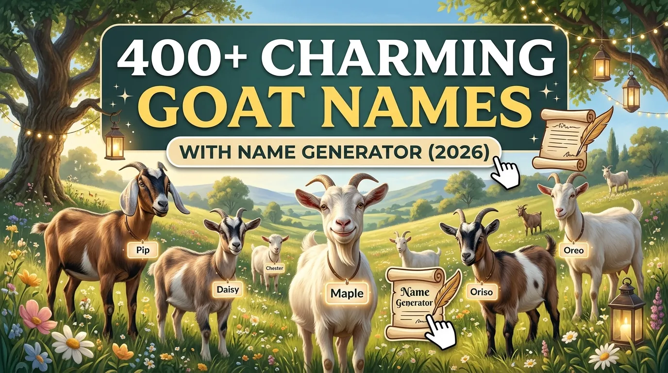 Charming Goat Names With Name Generator