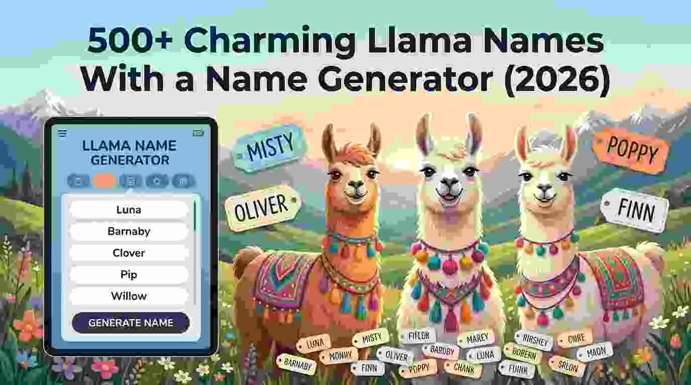 Charming Llama Names With a Name Generator