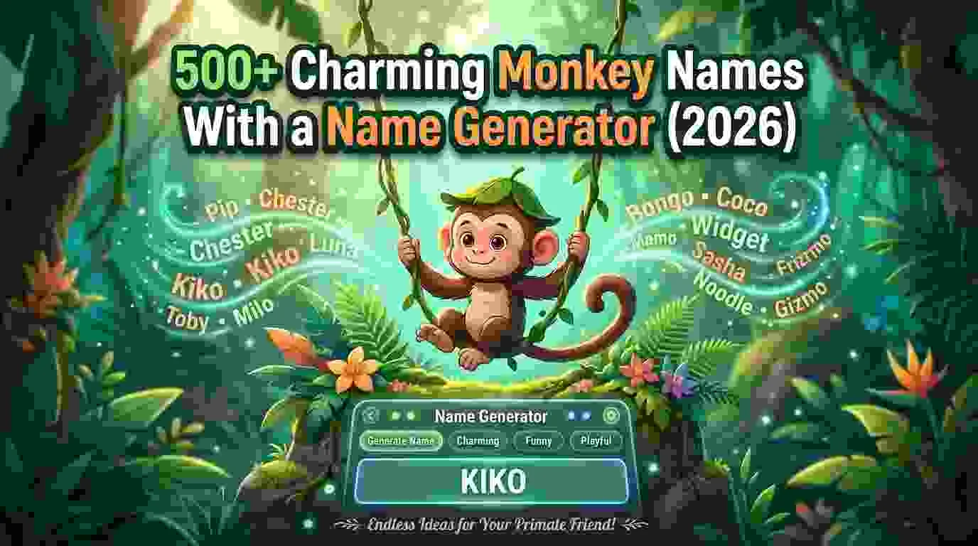 Charming Monkey Names With a Name Generator