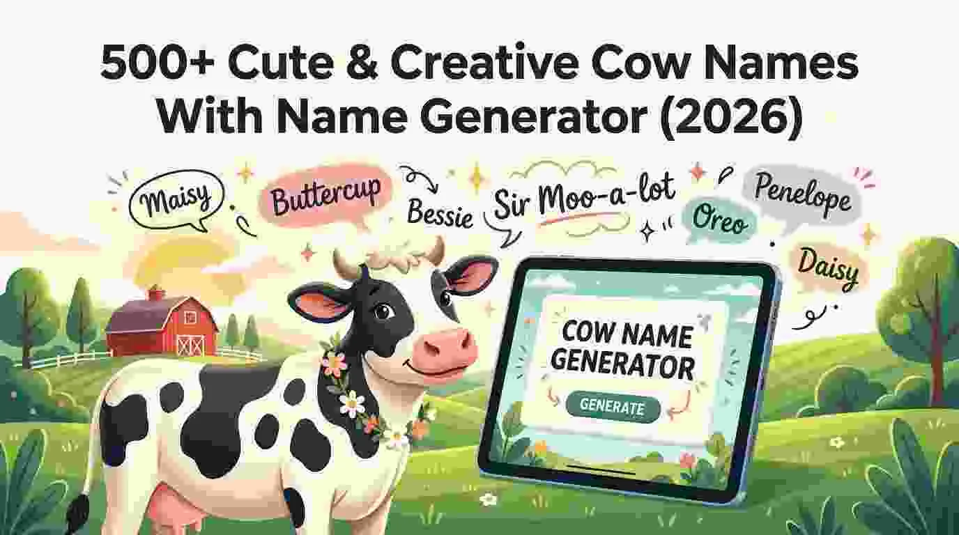 Cute & Creative Cow Names With Name Generator