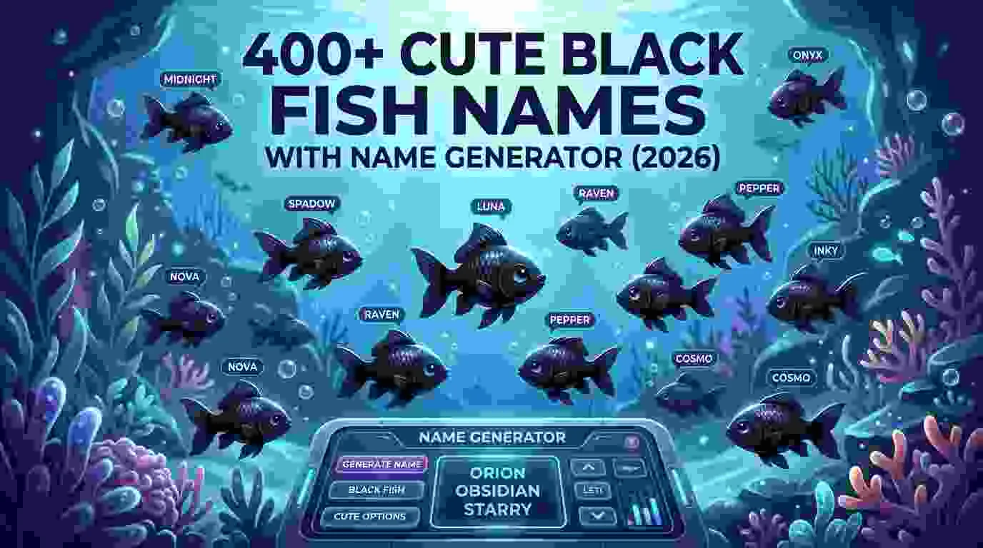Cute Black Fish Names With Name Generator