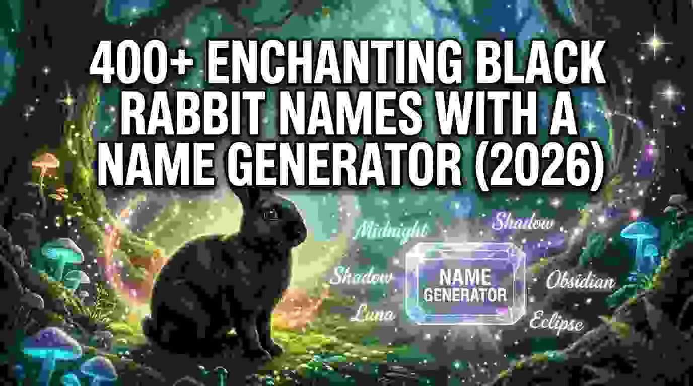 Enchanting Black Rabbit Names With a Name Generator