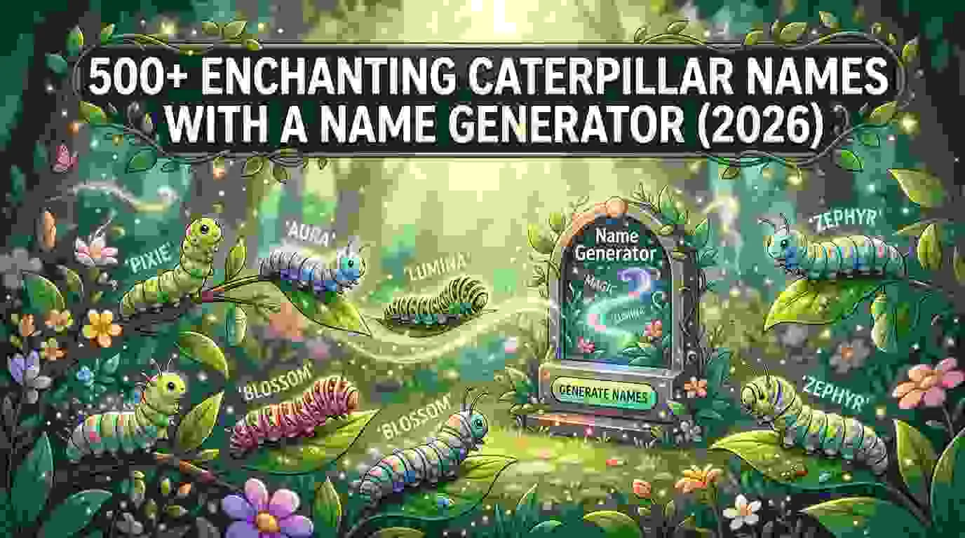 Enchanting Caterpillar Names With a Name Generator