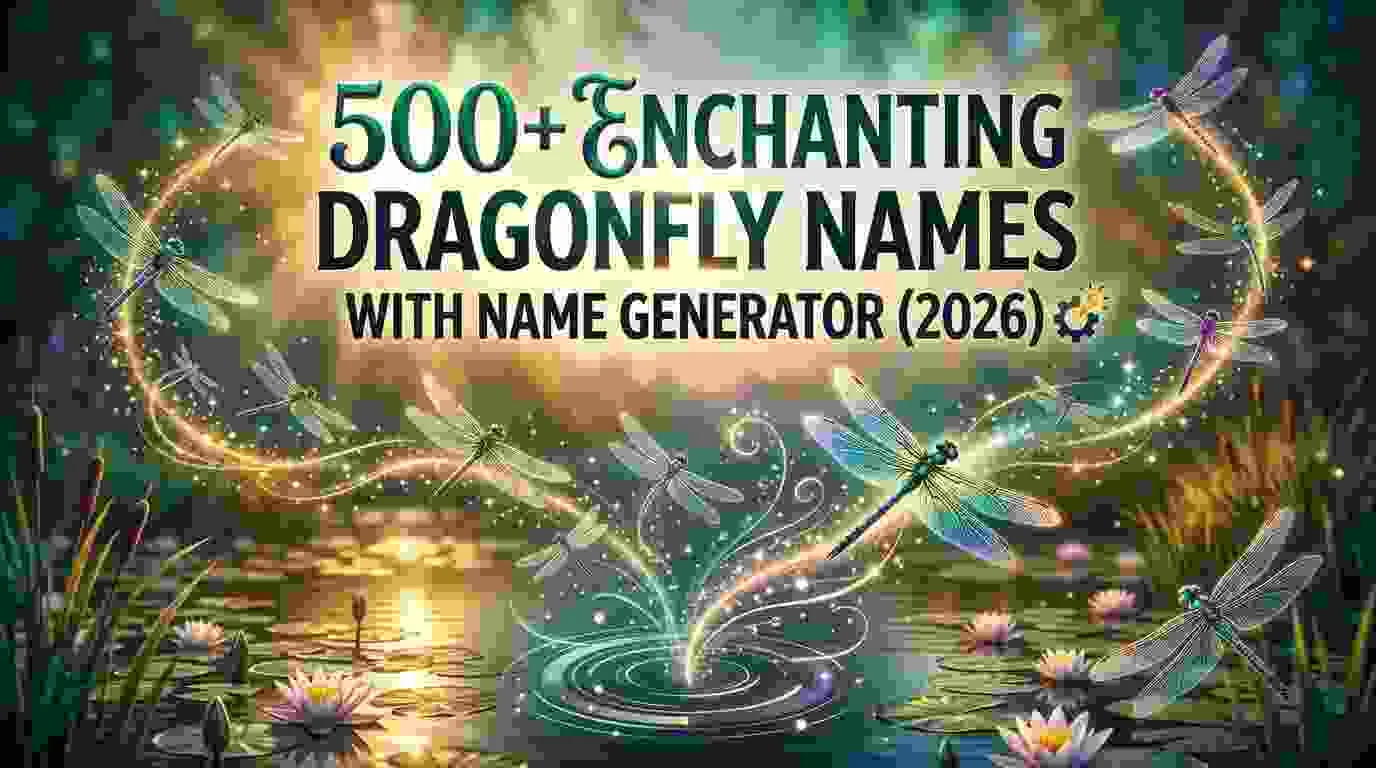 Enchanting Dragonfly Names With Name Generator