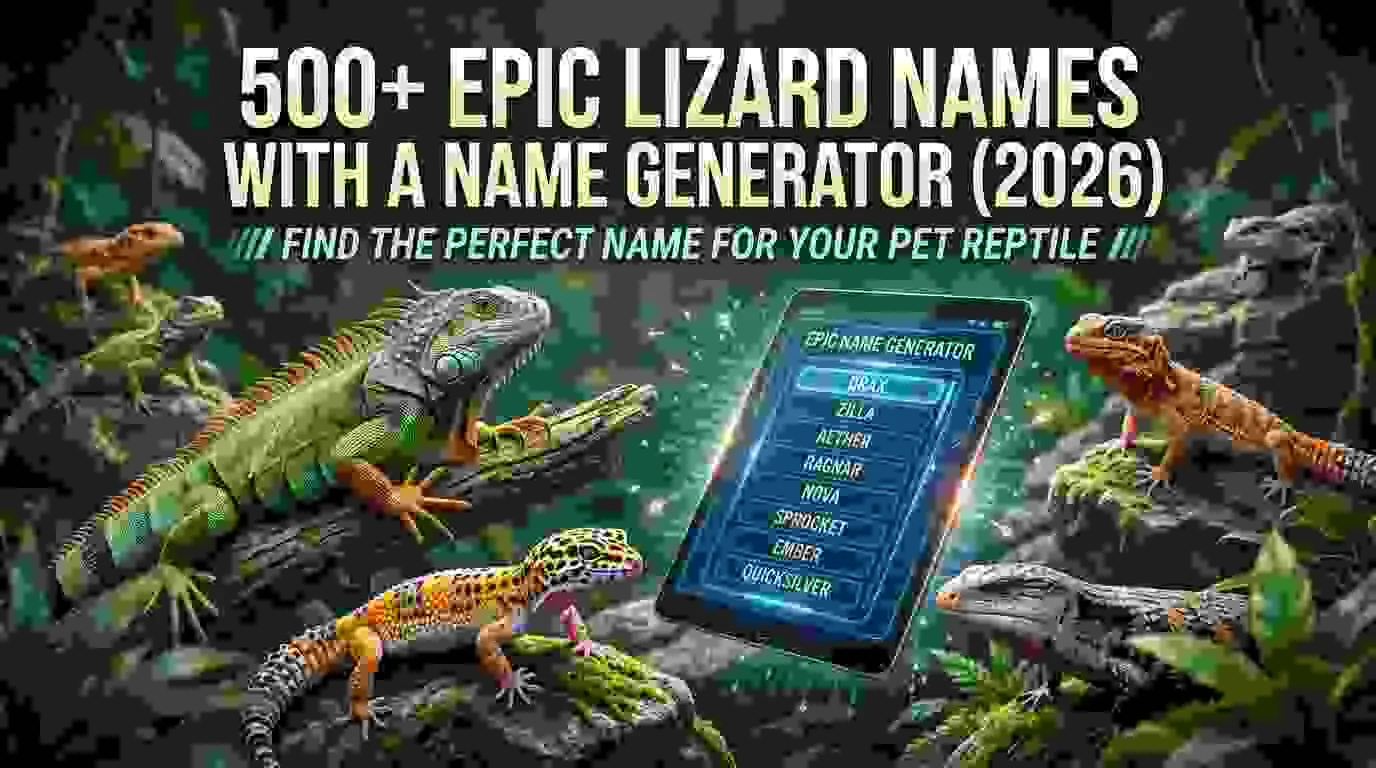 Epic Lizard Names With a Name Generator