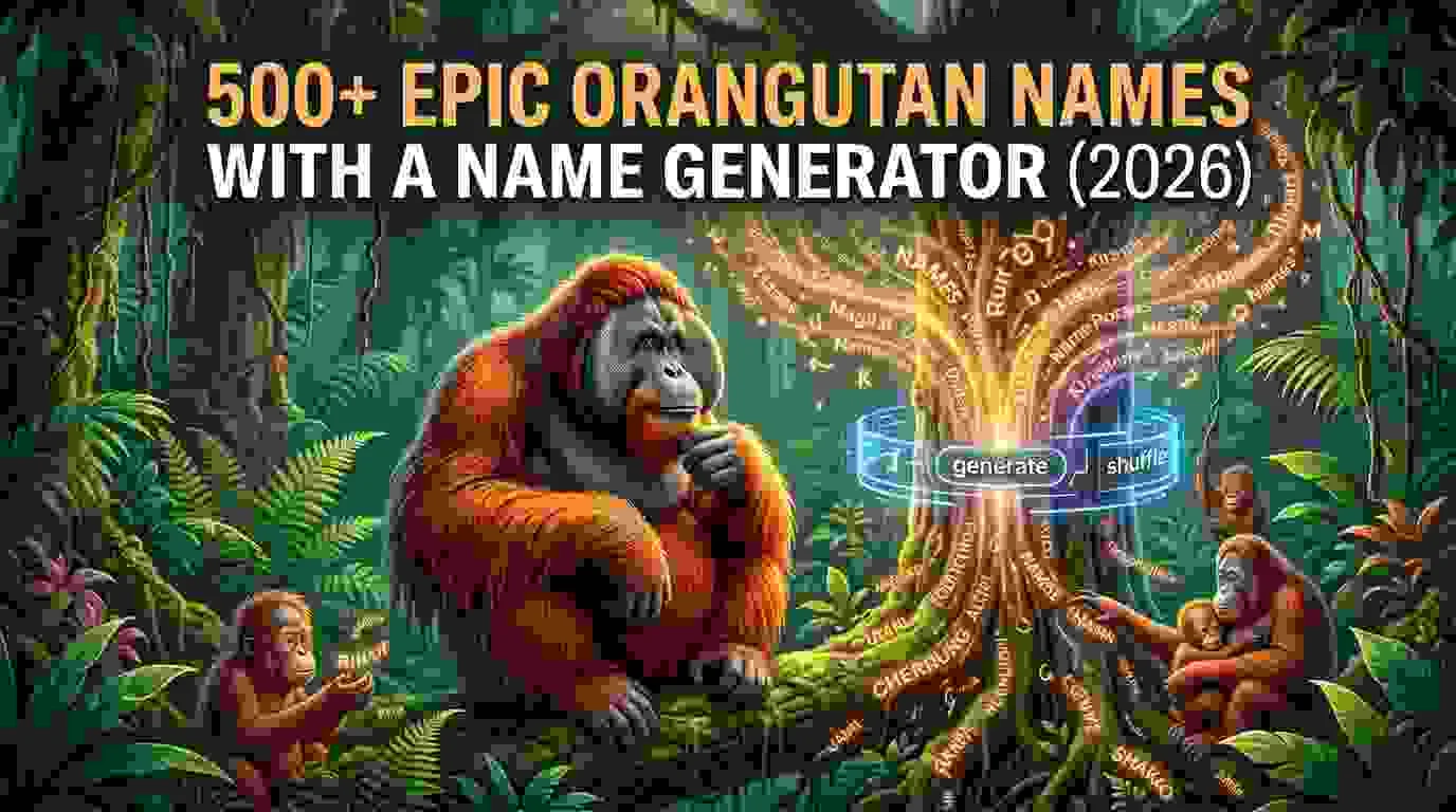 Epic Orangutan Names With a Name Generator
