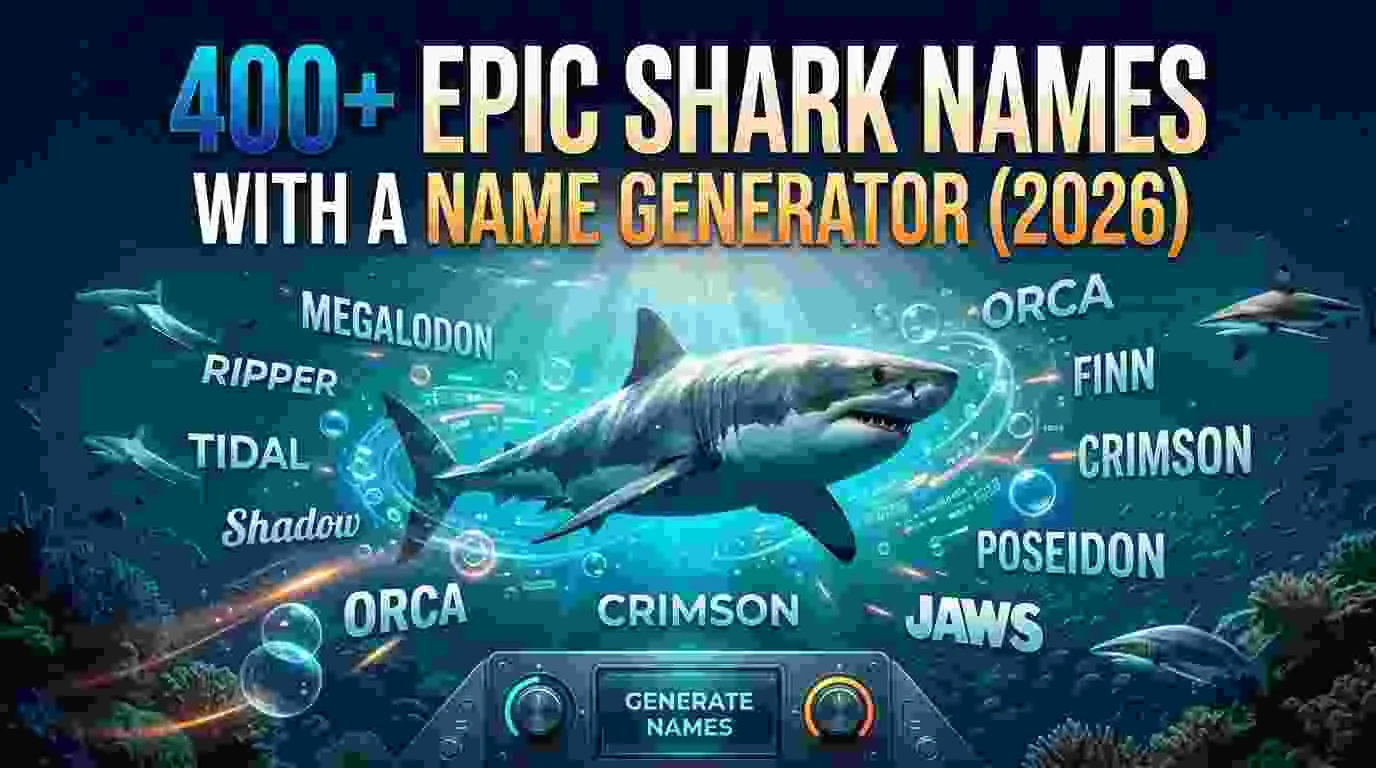 Epic Shark Names With a Name Generator