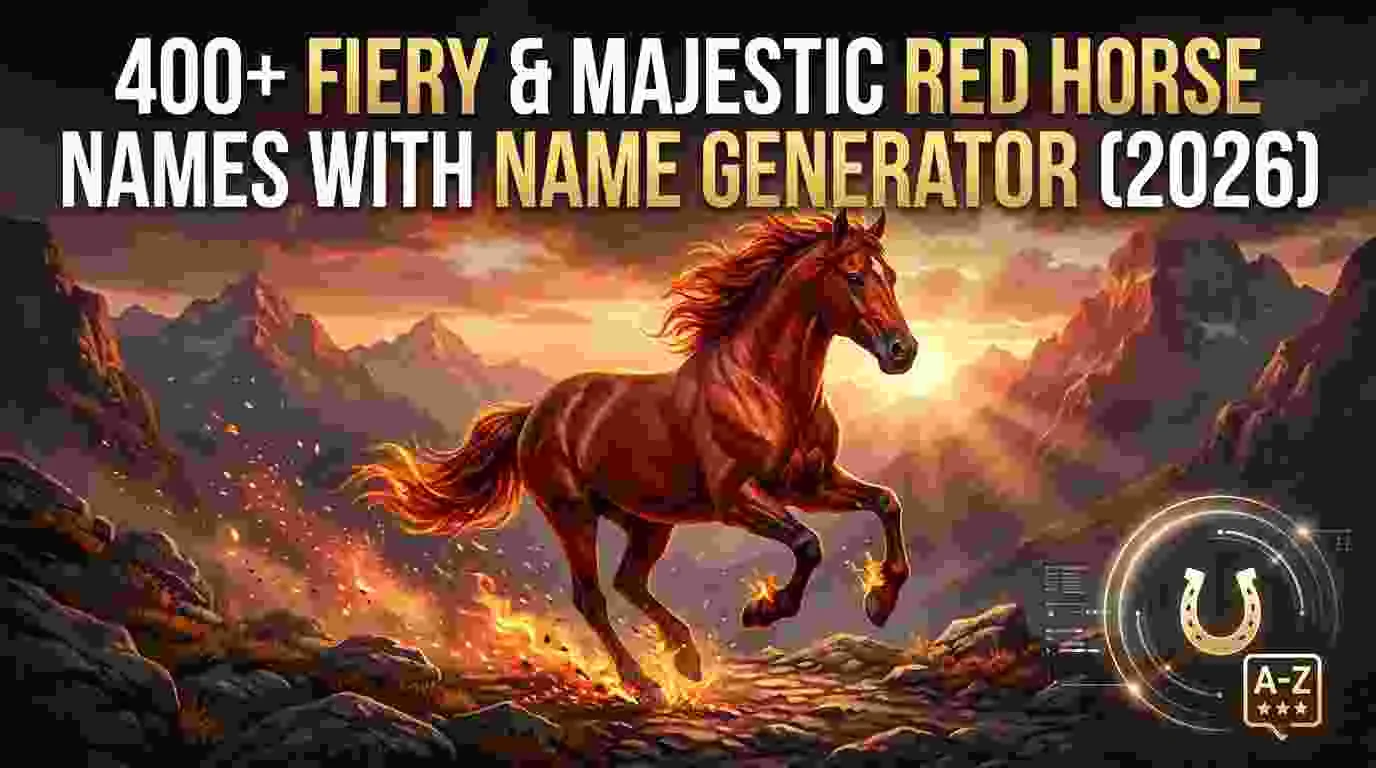 Fiery & Majestic Red Horse Names With Name Generator