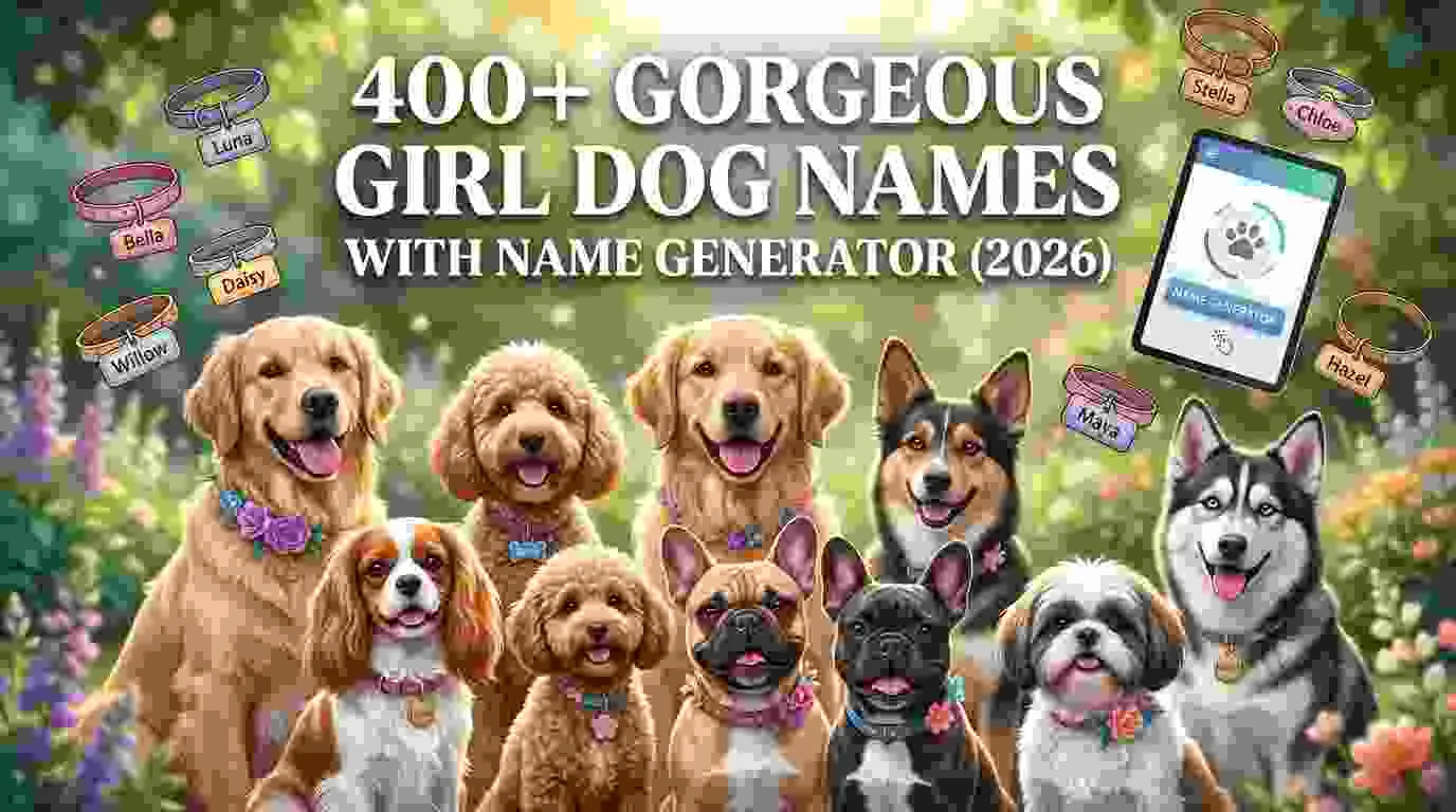 Gorgeous Girl Dog Names With Name Generator