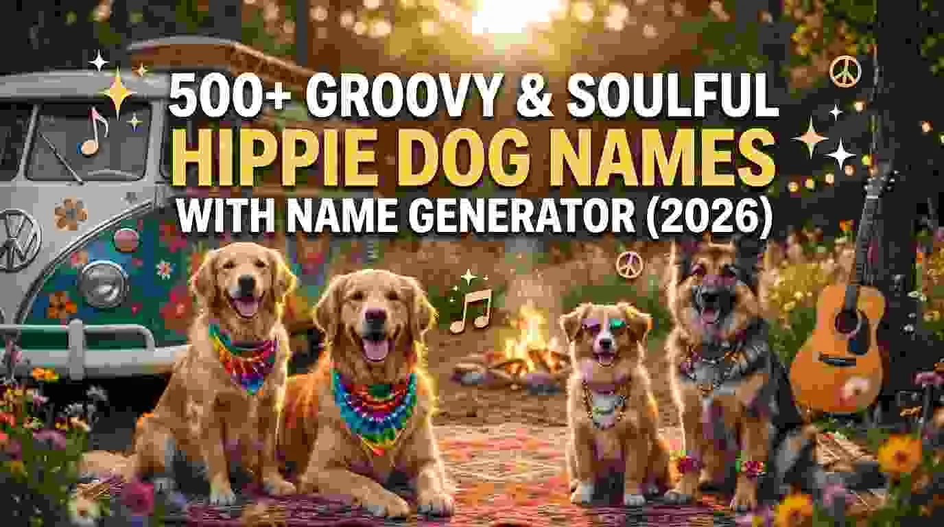 Groovy & Soulful Hippie Dog Names With Name Generator