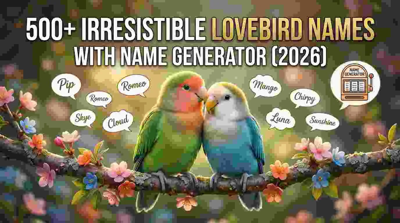 Irresistible Lovebird Names With Name Generator