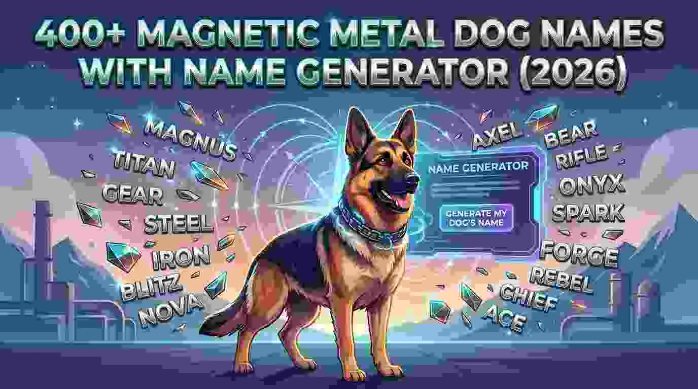 Magnetic Metal Dog Names With Name Generator