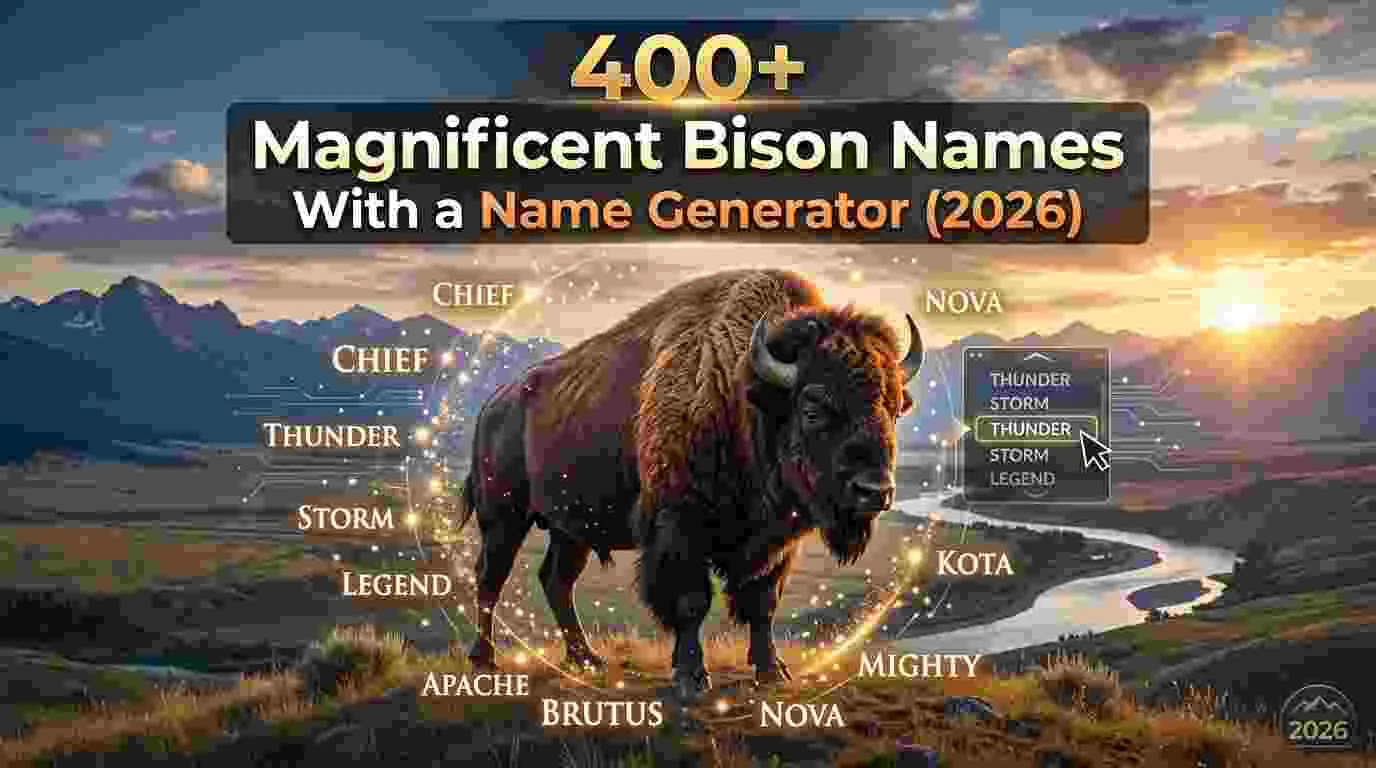Magnificent Bison Names With a Name Generator