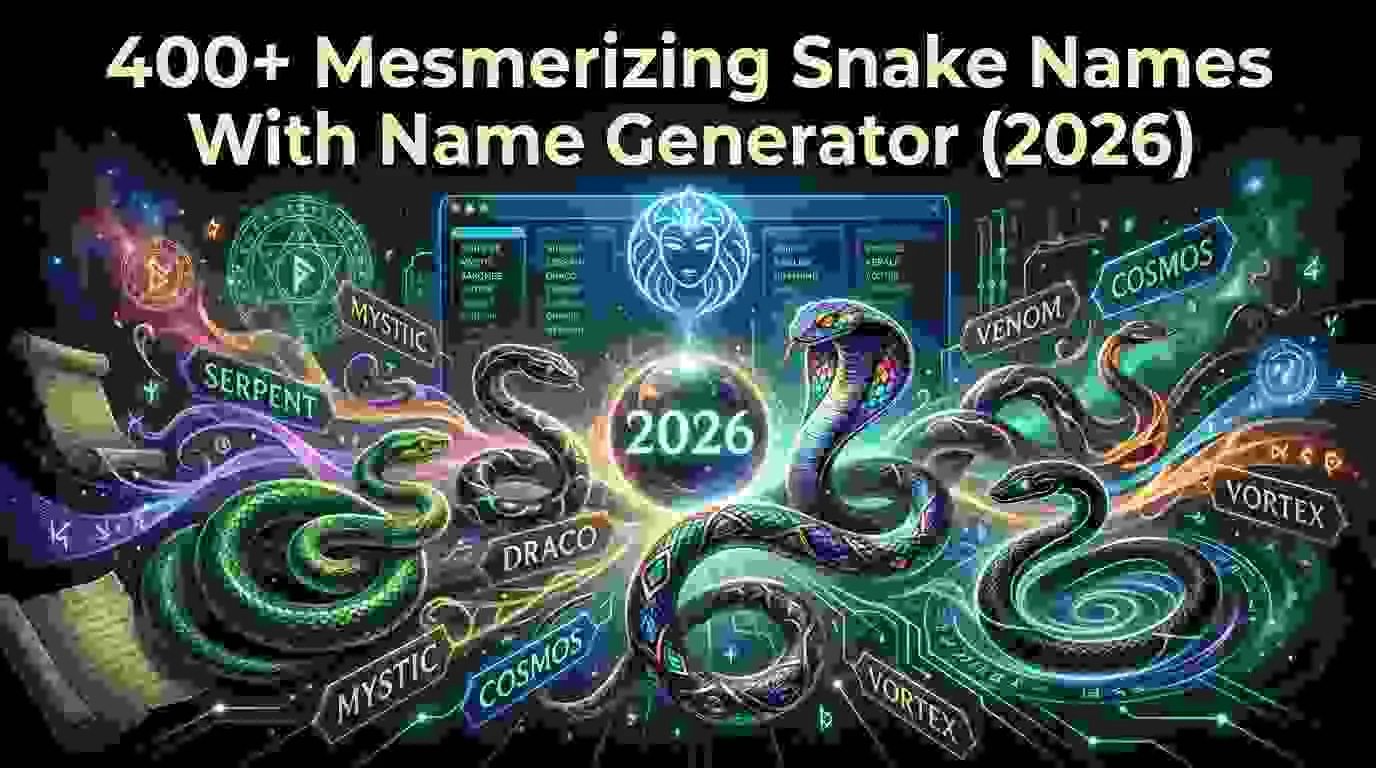 Mesmerizing Snake Names With Name Generator