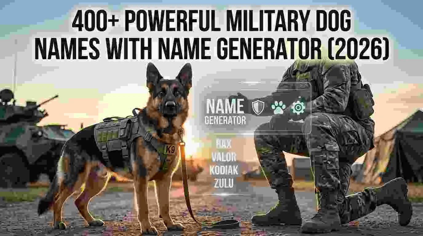 Powerful Military Dog Names With Name Generator