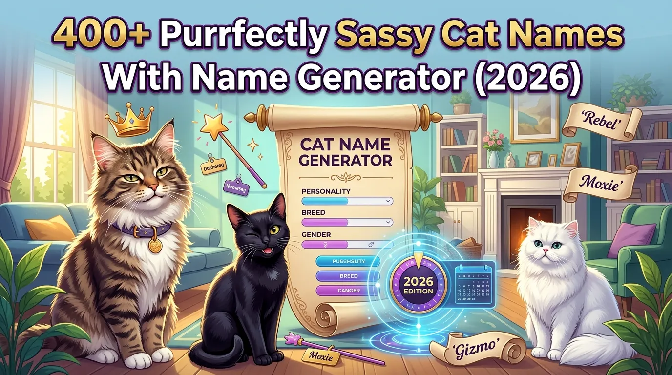 Purrfectly Sassy Cat Names With Name Generator