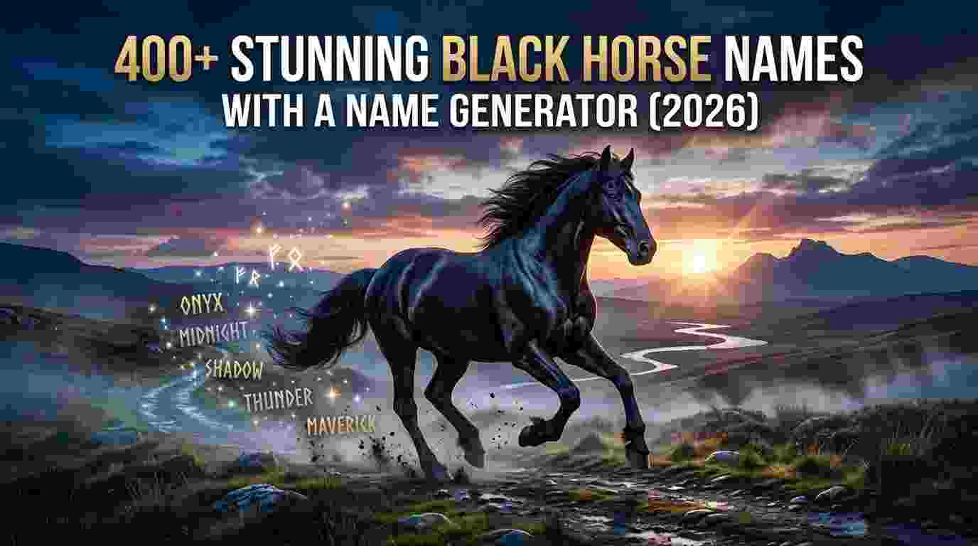 Stunning Black Horse Names With a Name Generator