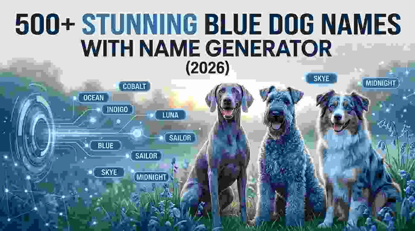 Stunning Blue Dog Names With Name Generator
