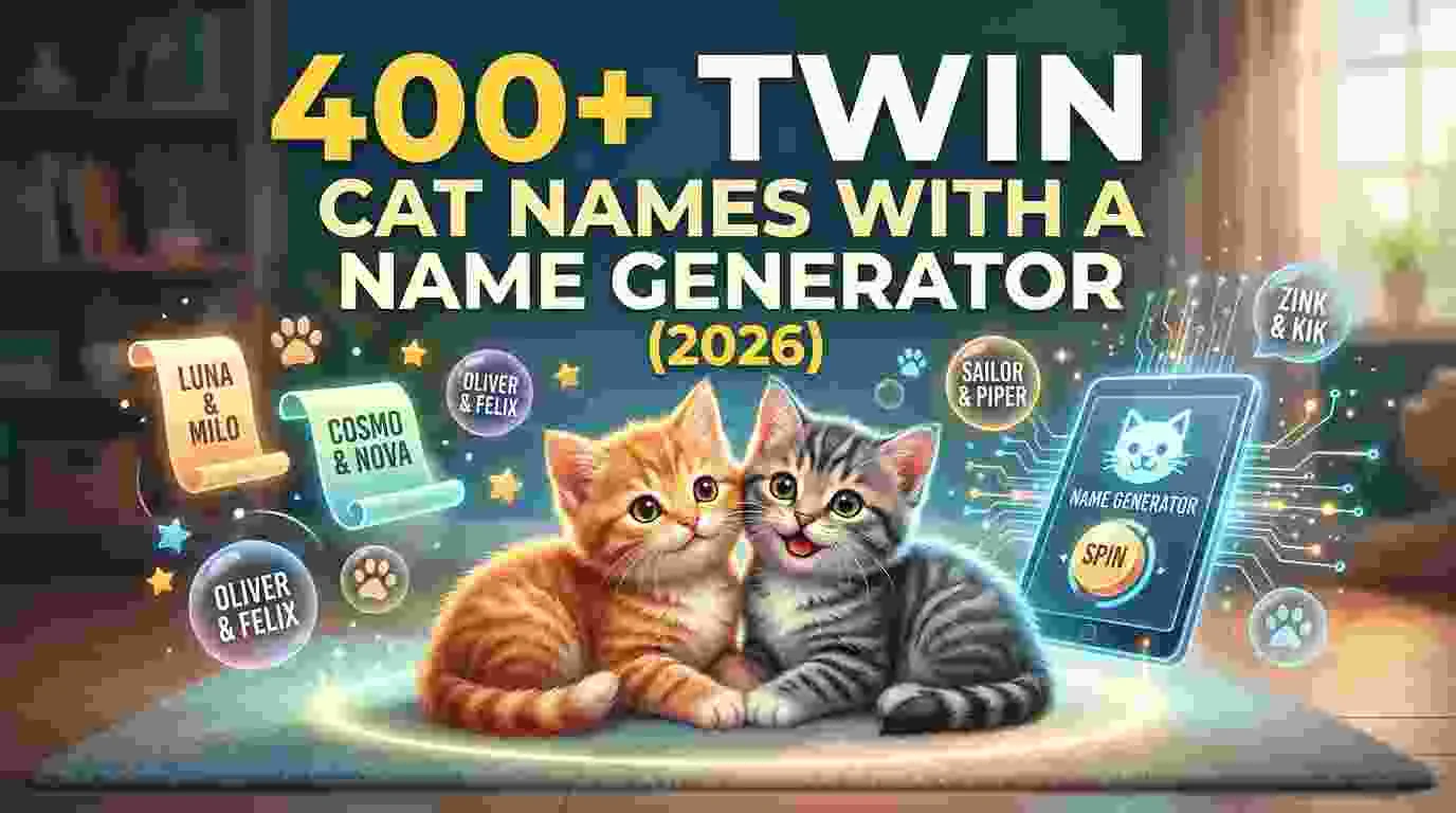 Twin Cat Names With a Name Generator