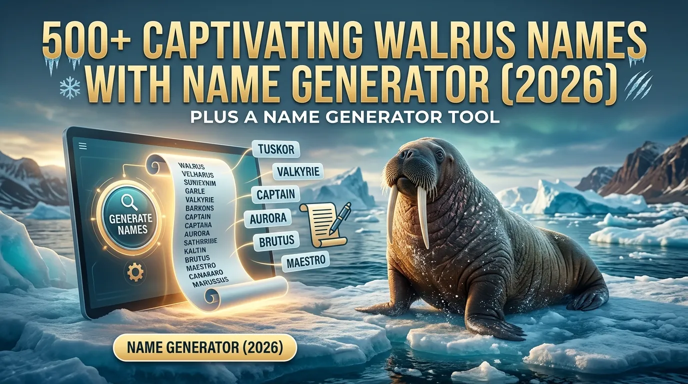 Captivating Walrus Names With Name Generator