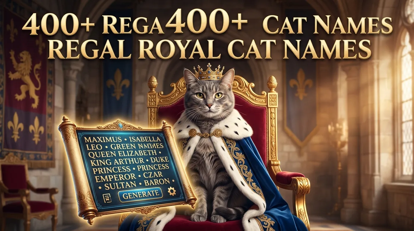 Regal Royal Cat Names With Name Generator